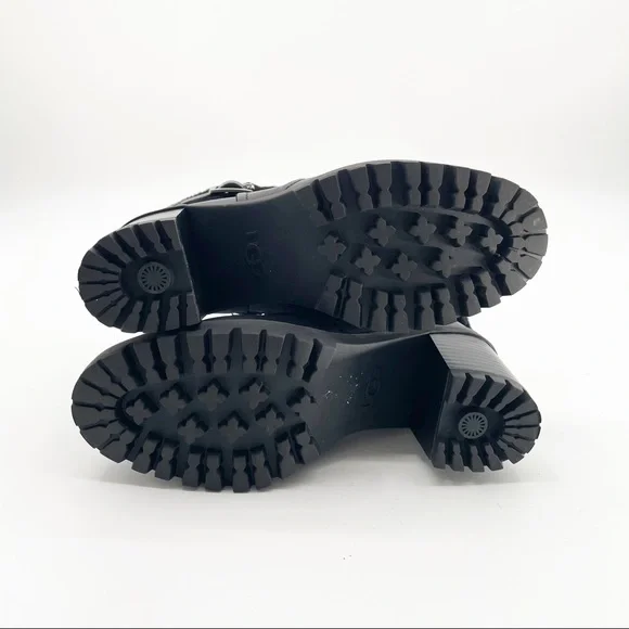 Ugg Elisiana Leather Boots in Black Size 5 - Picture 9 of 9